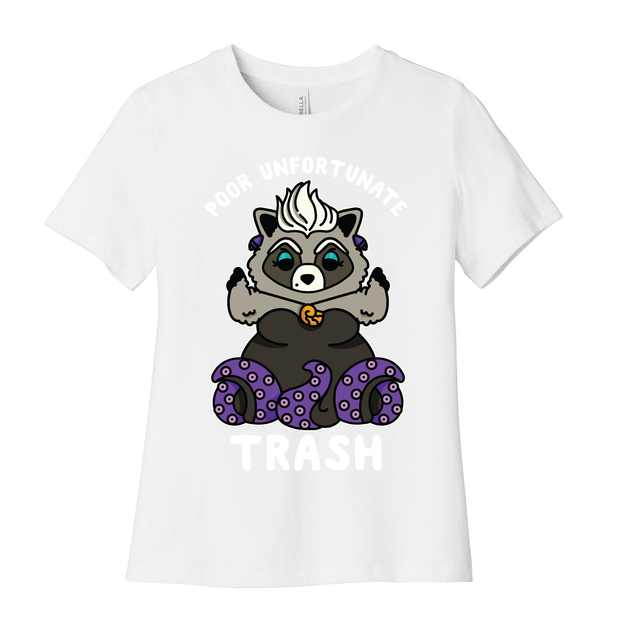 Poor Unfortunate Trash Raccoon  Women's Cotton Tee